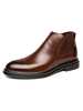 Bottes pour homme Bout rond Bottes chelsea en cuir Synthétique marron Bottes de cowboy