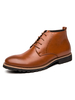 Bottes pour hommes à la mode à bout rond en cuir PU