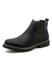 Bottes pour hommes Bout rond en cuir Synthétique Bottines noires Chelsea Boots
