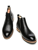 Bottes pour hommes en cuir PU à bout rond