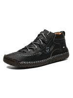 Bottes pour hommes fabuleuses bottes de cowboy noires en cuir PU à bout rond géométrique
