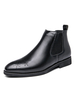 Bottes pour hommes fabuleuses bout rond en cuir PU