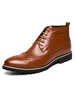 Bottes pour hommes étonnantes en cuir PU à bout pointu