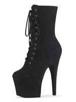 Bottes sexy à talons hauts bout rond fermeture éclair géométrique talon aiguille Rave Club cuissardes noires
