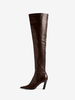 Bottes sexy au-dessus du genou pour femmes bottes à talons à bout pointu