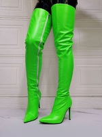 Bottes sexy au-dessus du genou pour femmes Talon aiguille Cuissardes à talons hauts