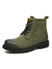 Bottes vertes pour hommes étonnantes bottines en cuir PU à bout rond et taille plus
