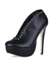 Bottillons à talons aigus sexy noirs en Synthétique avec rivets