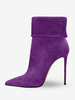 Bottines à bout pointu et talon aiguille pour femmes de coloris rouge