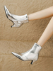 Bottines à bout pointu et talon chaton chaussures femmes
