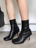 Bottines à talon aiguille à bout carré chaussures pour femmes