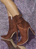 Bottines à talon aiguille bout pointu en micro-daim chaussures pour femmes
