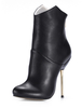 Bottines à talons aiguilles en Synthétique noir avec zip dans le dos