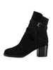 Bottines à Talons Hauts à Zip en Cuir Synthétique Unicolore