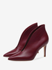 Bottines à Talons Hauts à Zip en Cuir Synthétique Unicolore