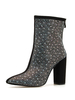 Bottines à Talons Hauts avec Bout Pointu Femme en Paillettes Bicolores