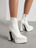 Bottines à Talons Hauts avec Plateforme Femme avec Bout Pointu Unicolore