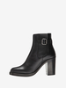 Bottines à Talons Hauts Femme avec Bout Rond avec Boucles Unicolore