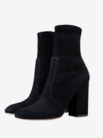 Bottines à Talons Hauts Femme avec Bout Rond Unicolore