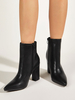 Bottines à Talons Hauts Hiver Femme à Cuir Synthétique Imprimé Animal Vernis avec Bout Pointu Unicolore Bottines Femme