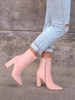 Bottines à talons épais avec fermeture éclair pour femmes