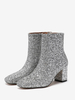 Bottines À Talons Épais En Tissu À Paillettes Pour Femmes