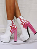 Bottines à talons épais et plate-forme Flame pour femmes