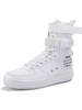 Bottines Baskets Chaussures de Sportes Hommes à Cuir Synthétique à Lacets avec Bout Rond avec Boucles Imprimés Unicolore
