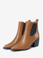 Bottines Chelsea à bout pointu chaussures femmes talons épais