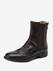 Bottines Chelsea plates bottes à bout rond marron foncé pour femmes