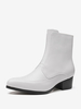 Bottines Chelsea pour hommes à enfiler en cuir de vachette chic bottines courtes noires