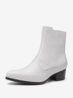 Bottines Chelsea pour hommes à enfiler en cuir de vachette chic bottines courtes noires