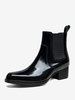 Bottines Chelsea pour hommes en cuir de vachette chic bottines courtes noires