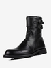 Bottines Chelsea pour hommes en cuir de vachette chic noires à enfiler