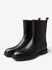 Bottines Chelsea pour hommes en cuir de vachette chic noires courtes