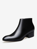 Bottines Chelsea pour hommes en cuir de vachette chic noires courtes
