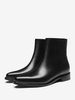 Bottines Chelsea pour hommes en cuir de vachette chic noires courtes