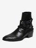 Bottines Chelsea pour hommes en cuir de vachette noir à bout pointu et bottines de bal