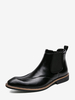 Bottines Chelsea rétro montantes en cuir pour homme chaussures décontractées