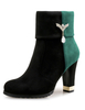Bottines daim talon Chunky deux ton tour de cou hiver bottines pour femmes