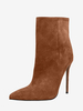 Bottines en daim à bout pointu et talon aiguille pour femmes