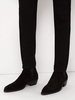 Bottines en daim noires à bout rond et bottines chelsea pour hommes