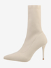 Bottines femme abricot bout pointu talon aiguille bottines à gants