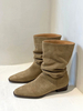 Bottines femme kaki daim bout carré bottines souples