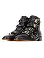 Bottines femme noir à clou en vache