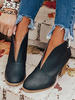 Bottines femme noir talon épais en PU