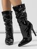 Bottines femme noires à bout pointu et talon aiguille