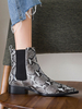 Bottines Femme Python Python Bout Pointu Talon Chiot Bottines