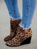 Bottines femme talon compensé bout rond bottines éponge