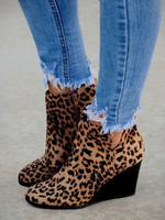 Bottines femme talon compensé bout rond bottines éponge